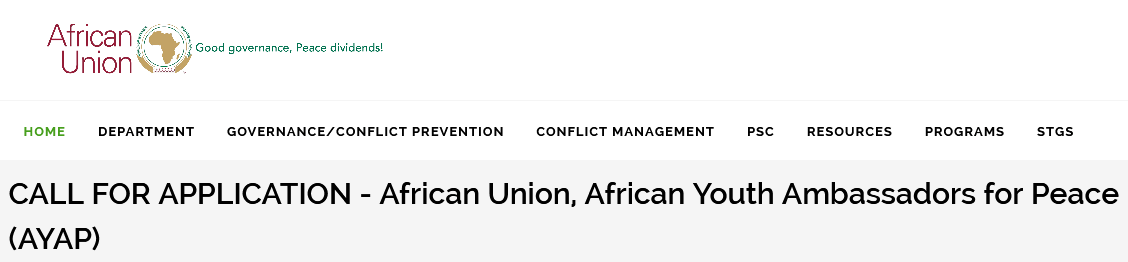 African Union African Youth Ambassadors for Peace (AYAP)