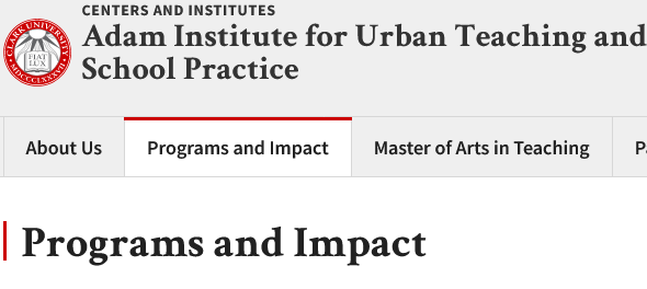 New Adam Institute Teaching Fellowship Program