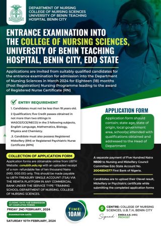 UBTH College Of Nursing 2024 2025 Admission Application Form   School Of Nursing Admission For 2024 2025 Session 